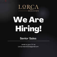 Lorca Real Estate is hiring a Senior Sales