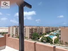 For sale in Emirates Heights, a chalet on a terrace overlooking the sea, 100 square meters, including furniture and appliances, at a special price, th 0