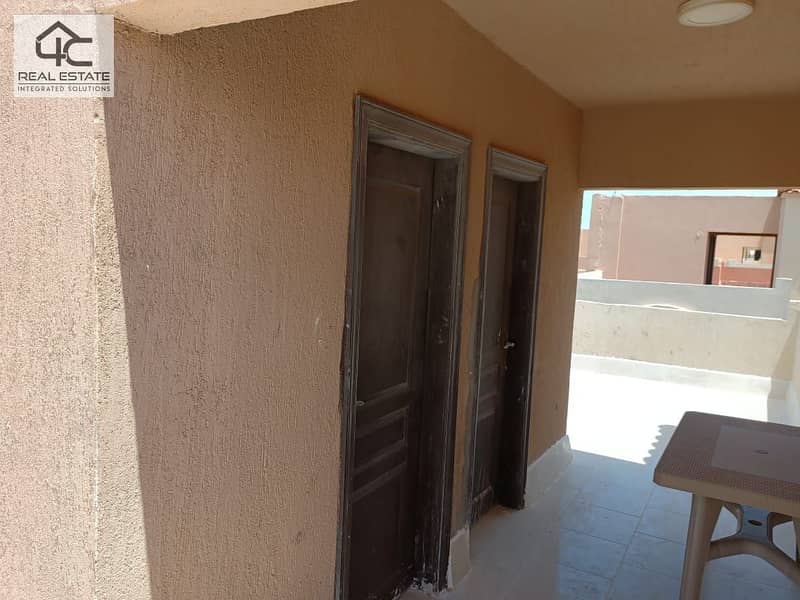 For sale in Emirates Heights, a chalet on a terrace overlooking the sea, 100 square meters, including furniture and appliances, at a special price, th 13