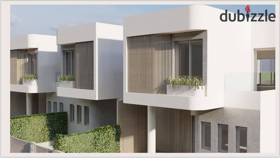 The last villa with a garden, with a down payment of 750 thousand, for sale in R8, near the diplomatic district, for sale in installments inside a com 2