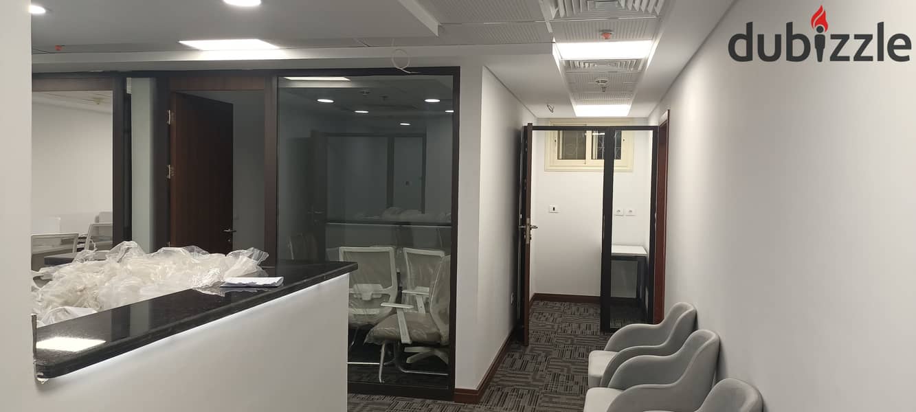 Office for rent, fully finished with AC , 230 m, in Sheikh Zayed 0