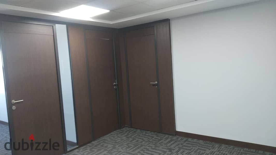 Office for rent, fully finished with AC , 230 m, in Sheikh Zayed 7