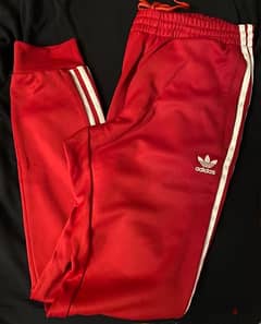 Adidas originals 3 stripes red sweatpants