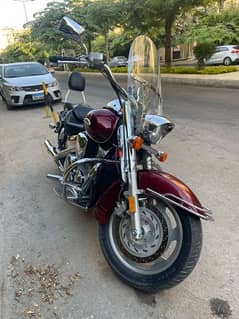 Honda VTX 1300R Cobra Exhaust; heavily loaded