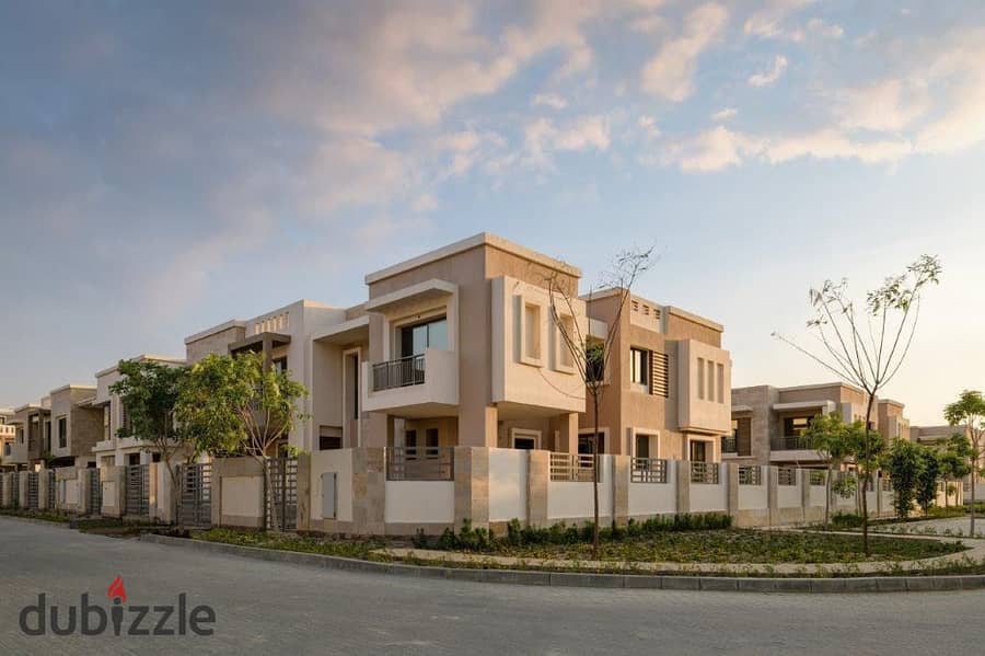 For sale, the last townhouse in a prime location in the last phases of TAJ CITY compound, in installments 2