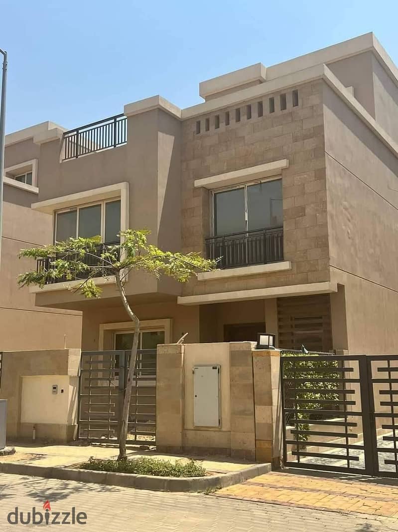 For sale, the last townhouse in a prime location in the last phases of TAJ CITY compound, in installments 7