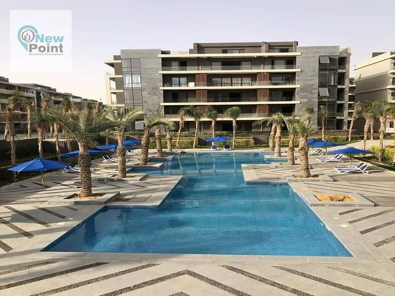 3-room ground floor apartment with a garden for sale from La Vista, directly in front of Gate 3, Madinaty, with installments over 8 years 8