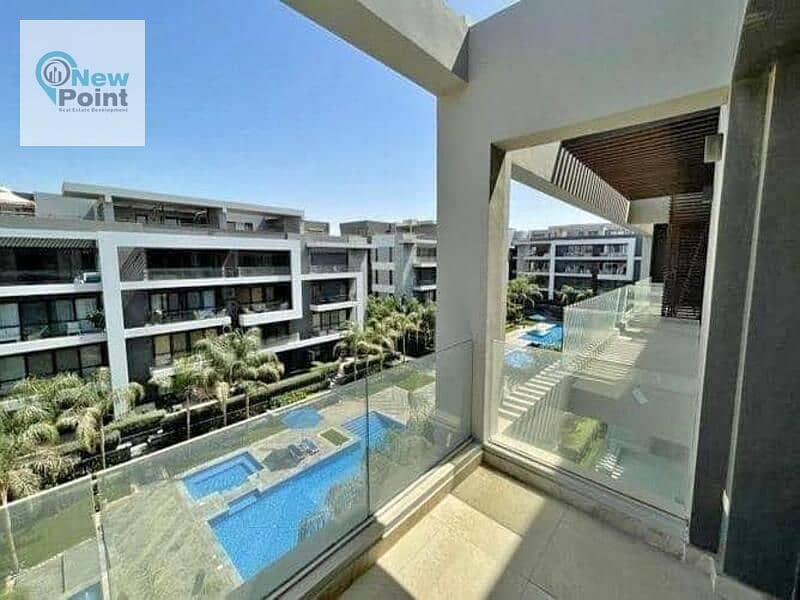 3-room ground floor apartment with a garden for sale from La Vista, directly in front of Gate 3, Madinaty, with installments over 8 years 10