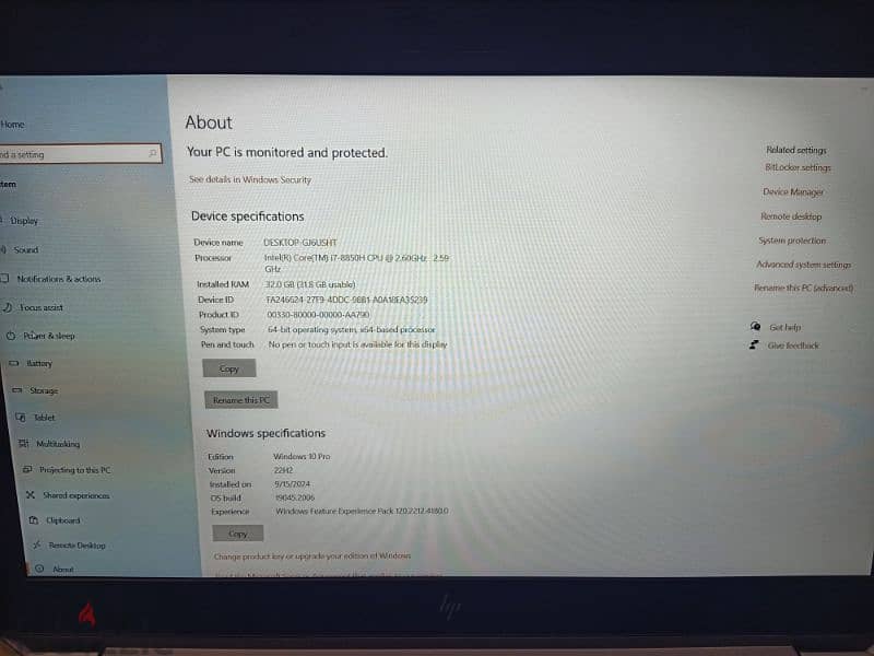 hp zbook g5 i7 8gen 11