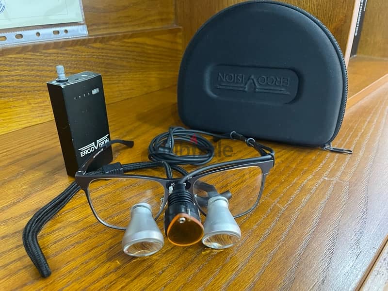 Ergovision Dental Loupes 3.5x + LED LIGHT 1