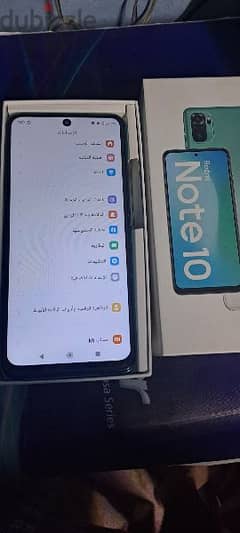 ريدمي نوت 10 استعمال نضيف مساحه 128/4بطاريه ممتازه بصمه سريعه في الجنب