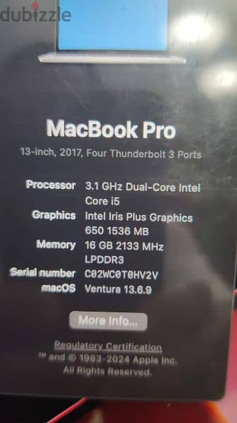 MacBook pro 2017/16/512 3