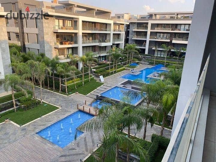 With 0 % downpayment apartment with a distinctive view in El Patio Sola , front of Gate 3 Madinaty , next to Springs Compound 5