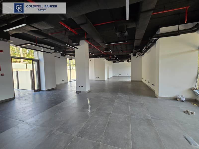 Fully Finished Office 225 sqm for RENT in a prime location in a well known mall in El sheikh Zayed 5