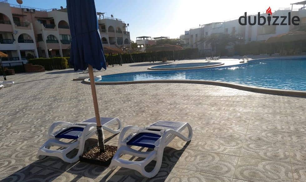 challet for sale 100m+100m roof in elsokhna Jet beach  village 6