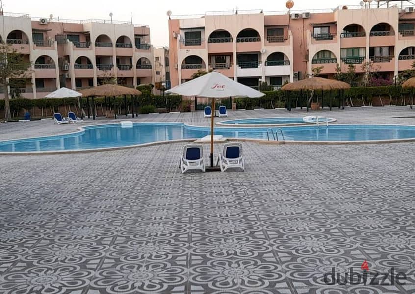 challet for sale 100m+100m roof in elsokhna Jet beach  village 9