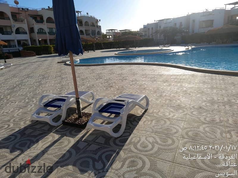 challet for sale 100m+100m roof in elsokhna Jet beach  village 26