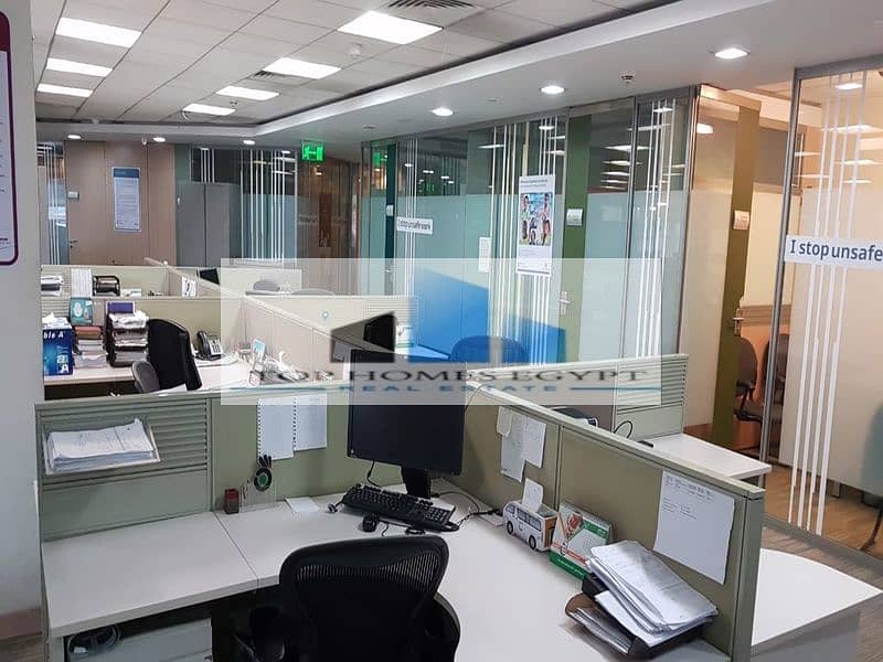 Office for rent 620 sqm in a prime location on Mohamed Naguib Axis - 5th Settlement / مكتب إداري للإيجار بموقع مميز علي محور محمد نجيب 3