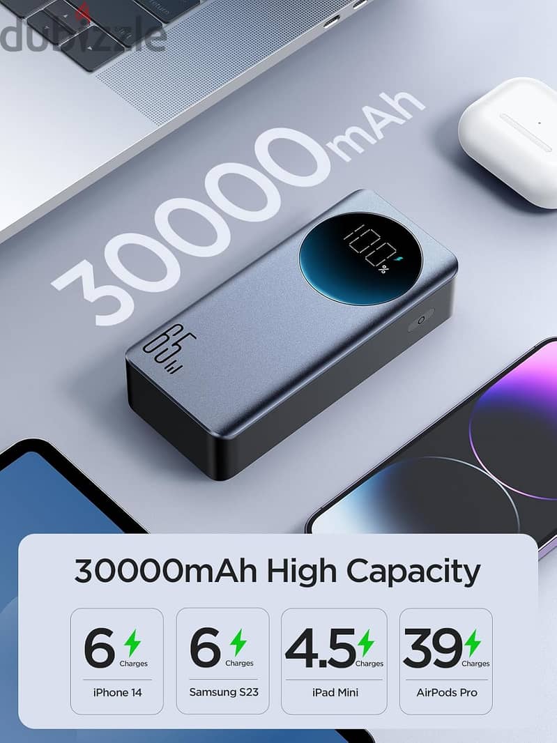 Joyroom power bank 30000mah 65w 5