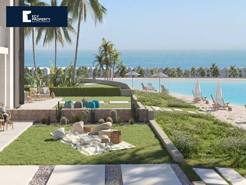 شاليه مطل على البحر واللاجون للبيع بمقدم وأقساط في سولت رأس الحكمة الساحل الشمالي Sea View and Lagoon View 8