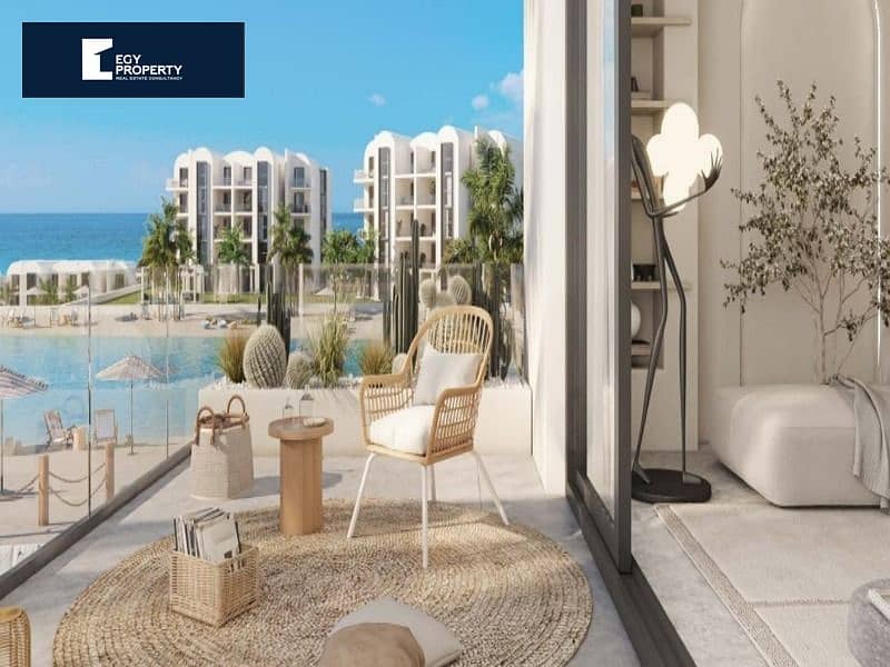 شاليه مطل على البحر واللاجون للبيع بمقدم وأقساط في سولت رأس الحكمة الساحل الشمالي Sea View and Lagoon View 9