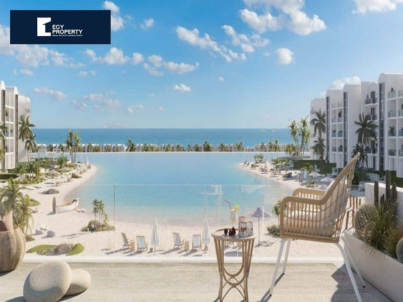 شاليه مطل على البحر واللاجون للبيع بمقدم وأقساط في سولت رأس الحكمة الساحل الشمالي Sea View and Lagoon View 10