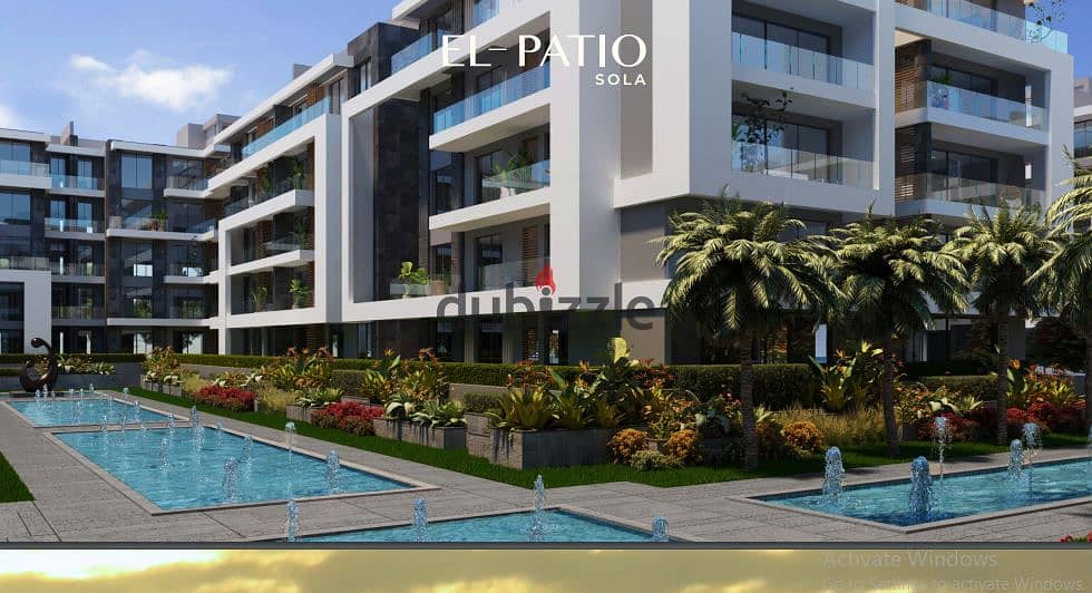 A wonderful apartment for sale without down payment 3 rooms in installments and covered for a long period _ Patio Sola Compound_ El Shorouk _ La Vista 3