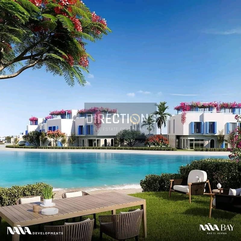 فيلا ( Floating TownHouse ) متشطبة بالكامل للبيع بخليج راس الحكمة بقرية نايا باى | Naia Bay | الساحل شمالى 1