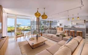 Chalet with garden for sale ready to move ultra super lux finished, in Sea View North Coast Village, with a distinctive sea view