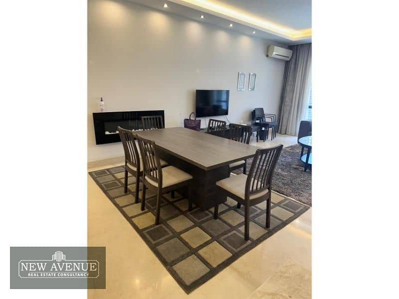 Ready to move Apt for sale in Patio 7 New Cairo - Fully finished with ACS, Semi-furnished with kitchen appliances. 2