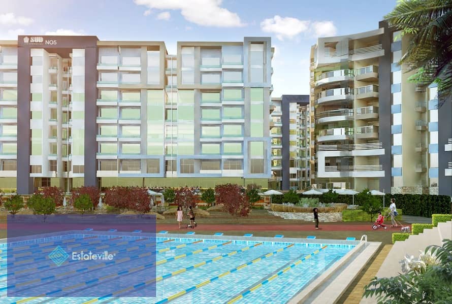 Contracting for a 188 sqm apartment, finished, with a 20% discount, with an open view on the mall, offered by investors. 5