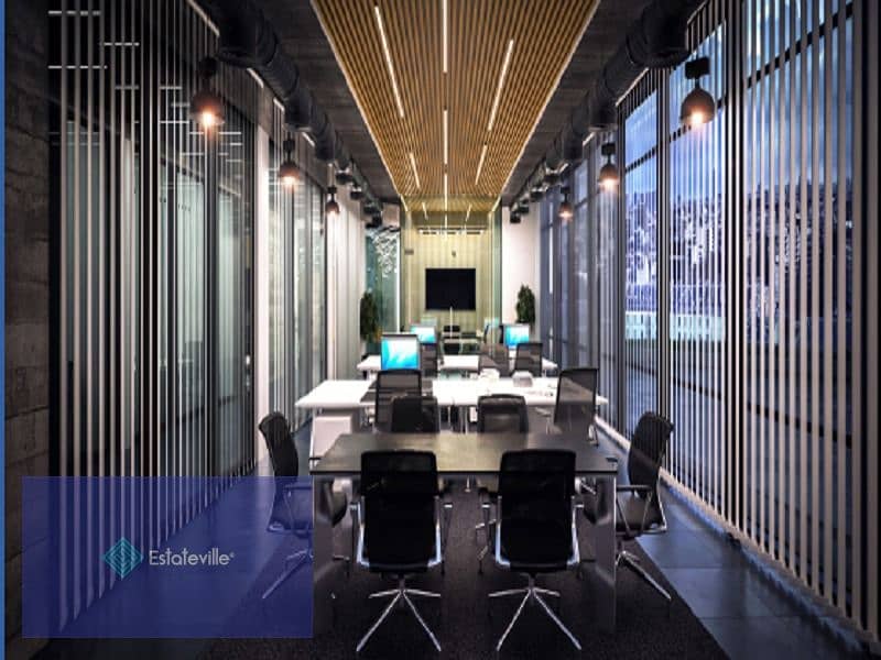 Guaranteed investment 70 square meter office finished with 10% down payment and 10 years installments without interest in front of the International S 7