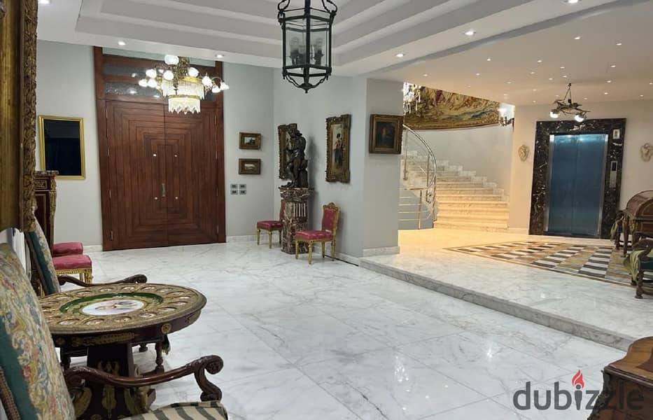 A Luxury Stand Alone villa with Elevator For Rent In Lake View - New Cairo 13