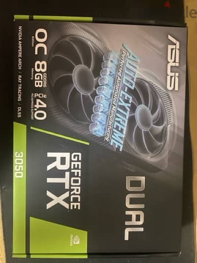 كارت شاشه  ASUS Dual GeForce RTX 3050 OC 8G-V2 كسر زيرو بالكرتونه