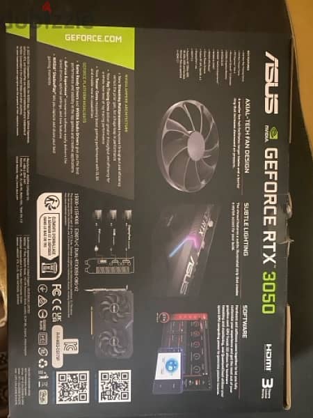 كارت شاشه  ASUS Dual GeForce RTX 3050 OC 8G-V2 كسر زيرو بالكرتونه 1