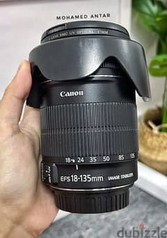 لينس كانون 135-18 is بالكابات والهود Lens CANON 18-135 IS