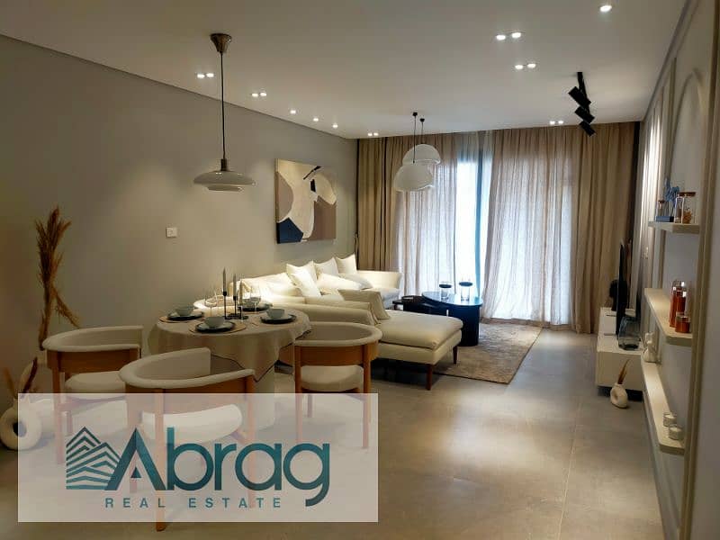 For sale apartment with finishing, installments, Village west Sheikh Zayed 5