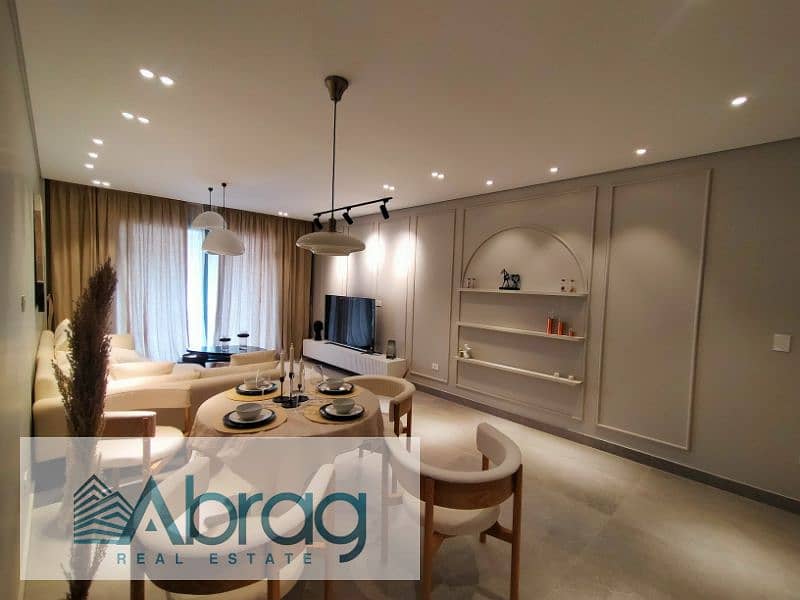 For sale apartment with finishing, installments, Village west Sheikh Zayed 7