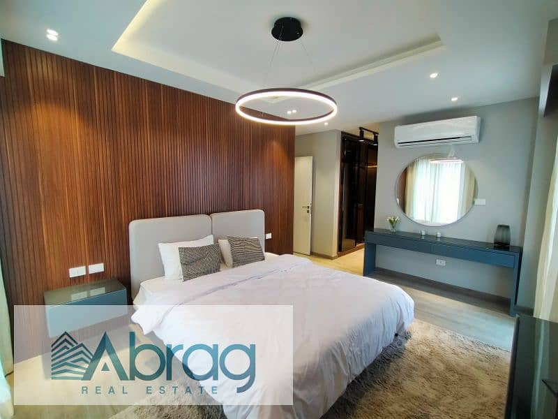 For sale apartment with finishing, installments, Village west Sheikh Zayed 8