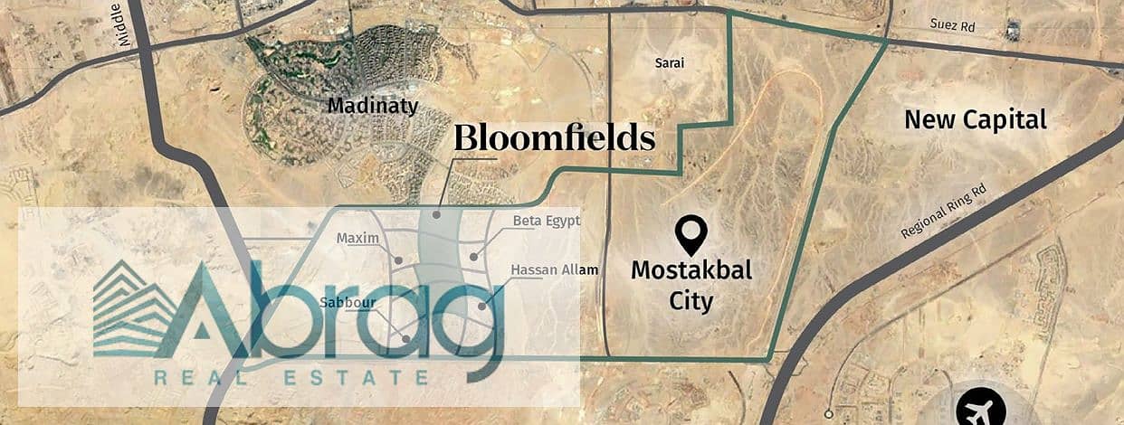 شقة للبيع بكمبوند bloomfields الشركة المطورة تطوير مصر 2