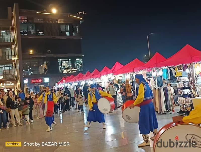 A 50-square-meter shop for immediate delivery, directly facing Town Center Mall, the most densely populated mall in El Shorouk 1