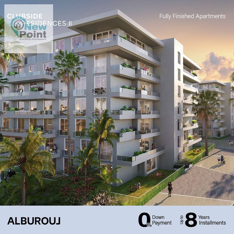 Own your fully finished apartment with 0% down payment and installments up to 8 years without interest in Al Burouj Compound 0