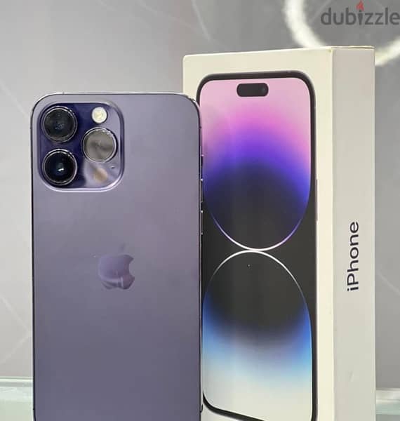 iPhone 14 pro  بالعلبة Bt ٨٩ size 256g  او ببدل s24ultra 0