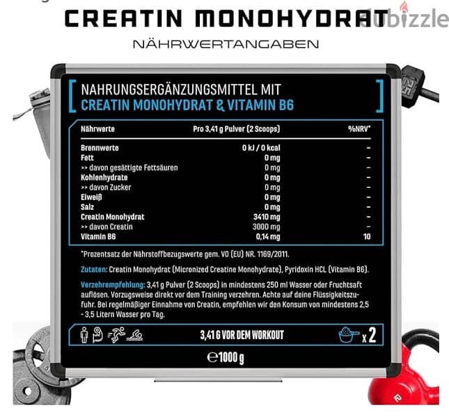 creatine monohydrat 1kg 3