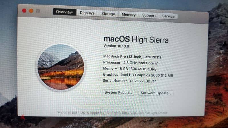 MacBook Pro core i7 late 2011 2