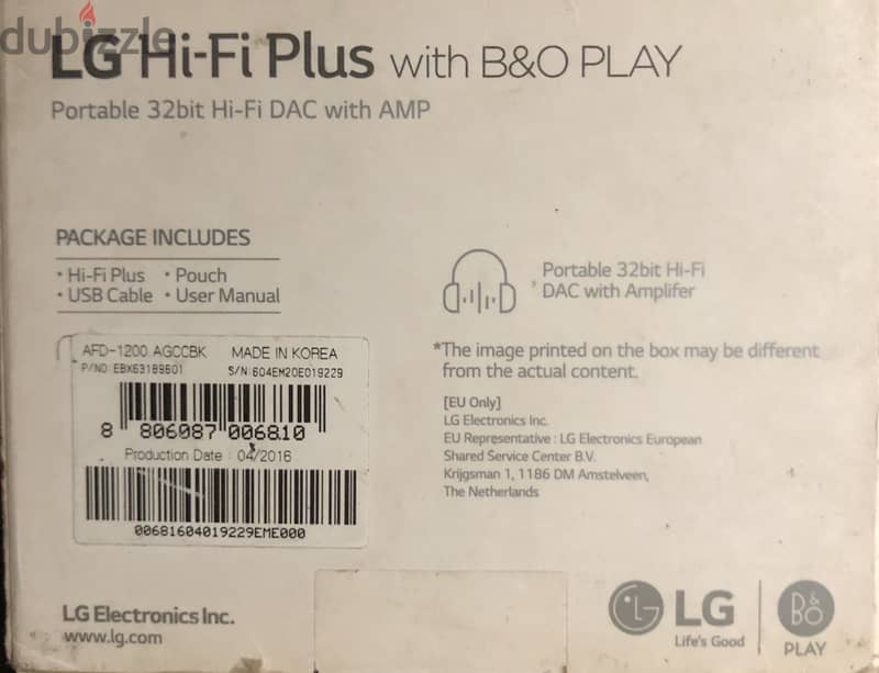 LG Hifi Plus With B&O Play 32-bit DAC and AMP USB-C 4