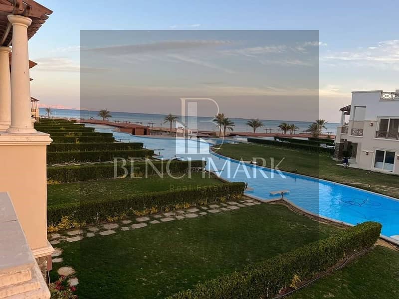 Sea chalet for sale 3Bdr with garden finished in Blue Blue next to Mountain View and Porto Sokhna sea view installments over 9 years 40% cash discount 8