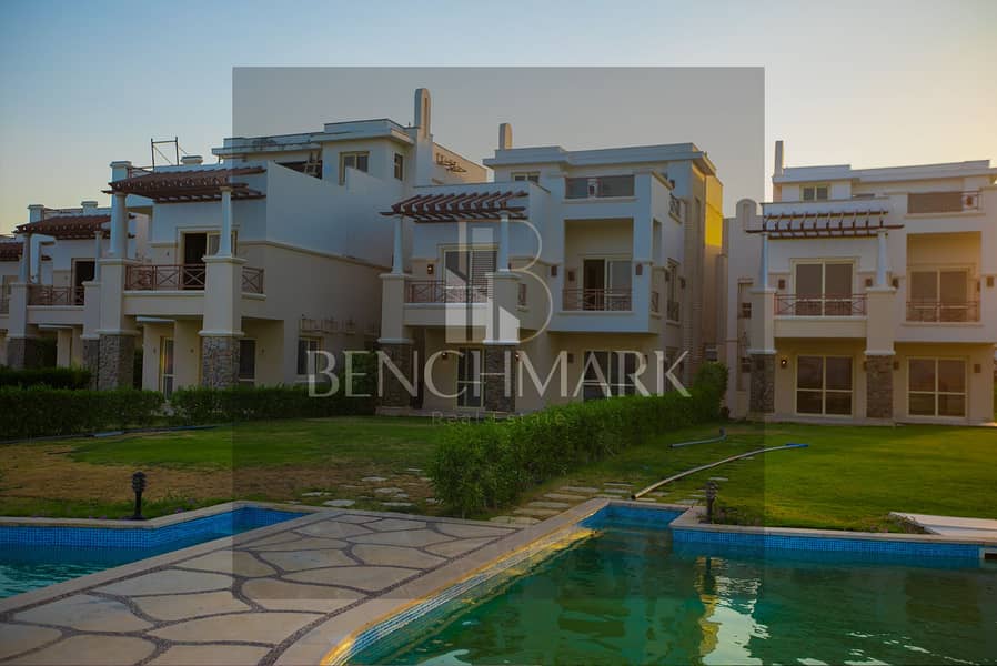 Sea chalet for sale 3Bdr with garden finished in Blue Blue next to Mountain View and Porto Sokhna sea view installments over 9 years 40% cash discount 28