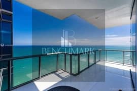 Apartment 307 m for sale a fully finished on the 26th floor in New Alamein Towers North Coast immediate delivery view sea and lagoon in installments