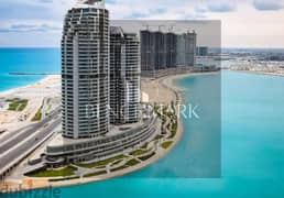 Apartment 217 m for sale a fully finished on the 20th floor in New Alamein Towers North Coast immediate delivery view sea and lagoon in installments